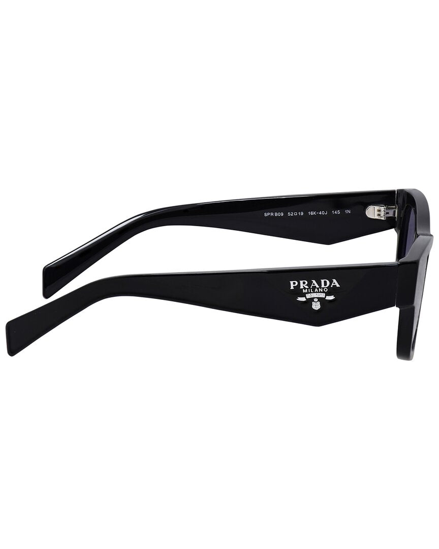 Prada | Womens | PRB09S 52mm Sunglasses | Black | Violet Lens