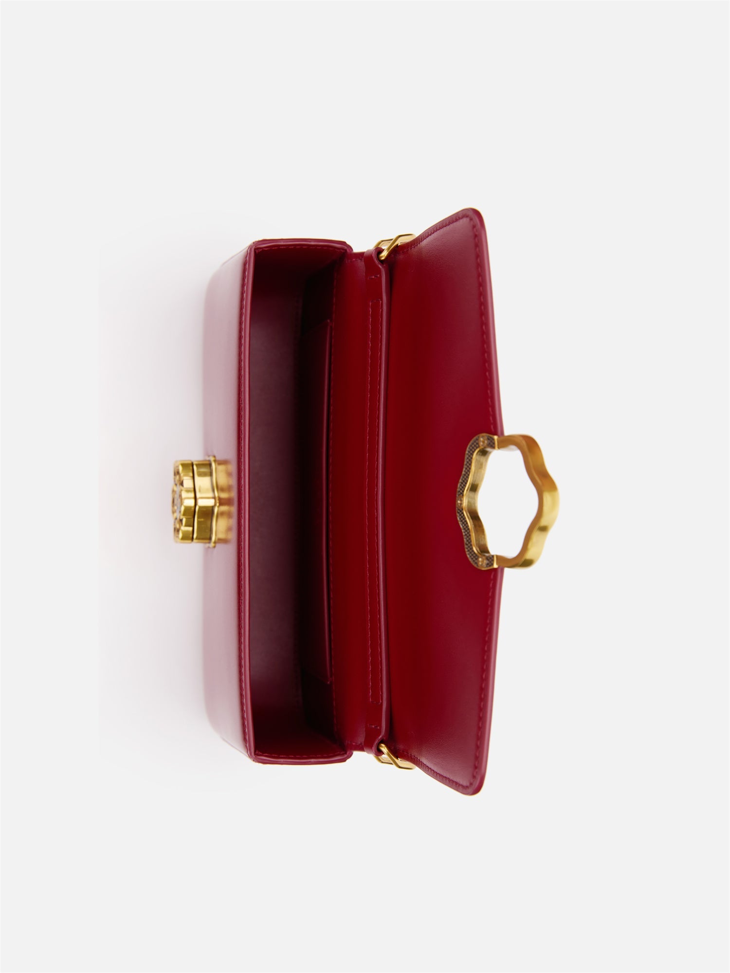 Hetian Jade Rotating Peony Button Bag | Brown