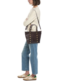 Isabella Rossetti | Womens | Stella27 Leather Studded Tote | Brown