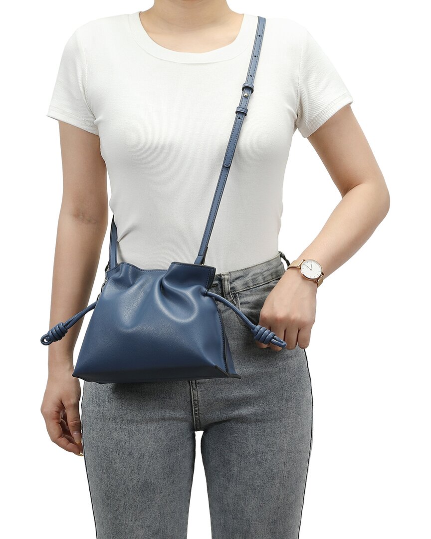 Tiffany & Fred Paris | Unisex | Soft Leather Bucket Bag | Navy
