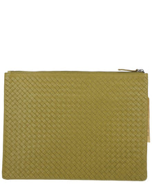 Dragon Diffusion | Womens | A4 Leather Pochette | Green