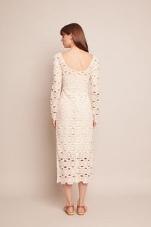 Marsielle Dress | Floral Natural Crochet