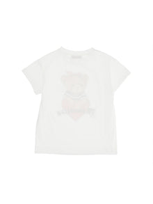 Girls | Maxi Teddy Print Jersey T-Shirt | Cream
