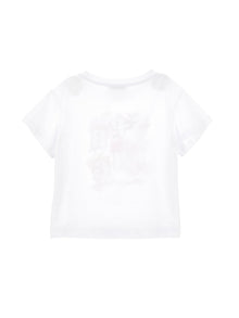 Girls | Spring Lurex Jersey Maxi T-Shirt | White