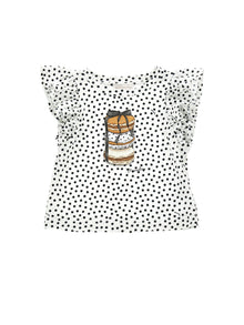 Girls | Jersey Tank Top With Trim | White/Black