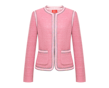 Waist-Cinching Round Neck Coat | Pink