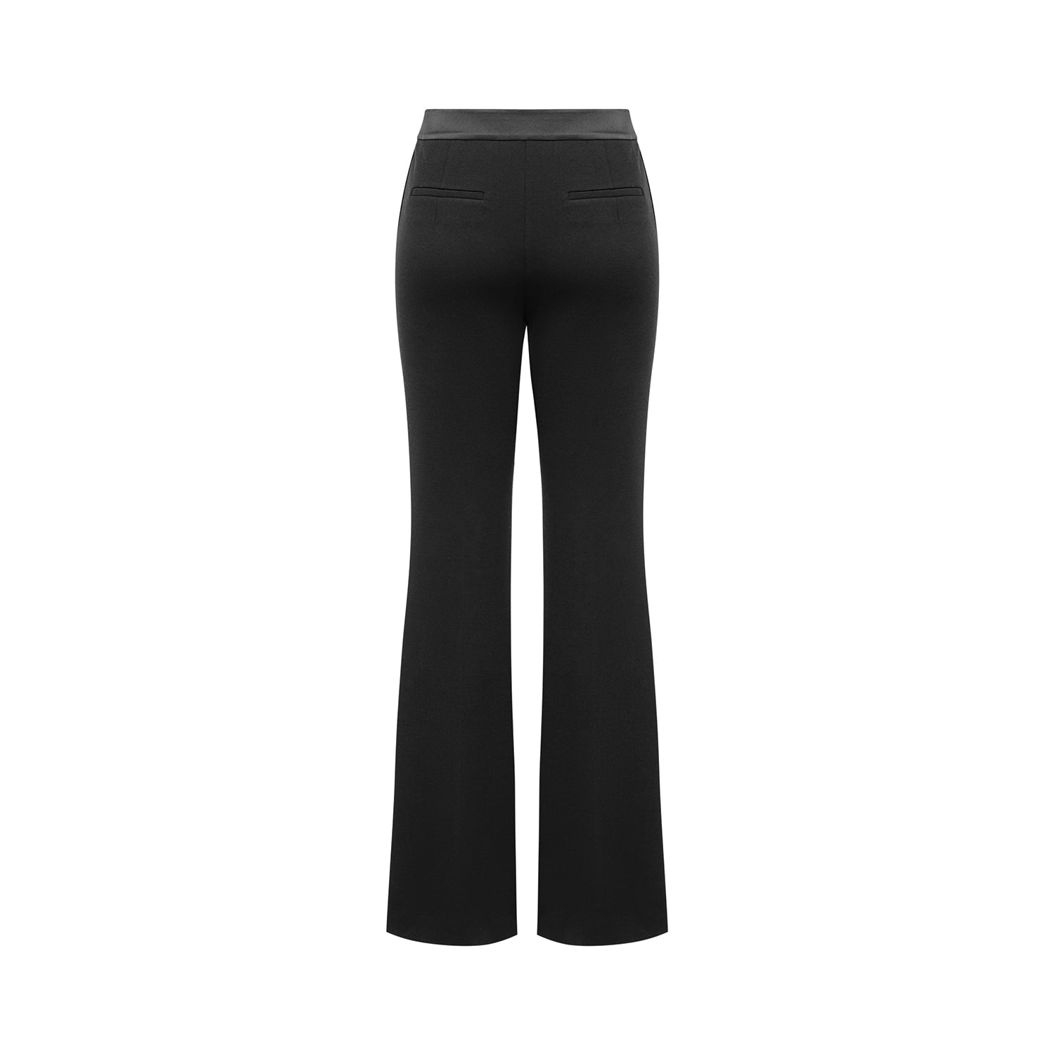 Merino Wool Micro Flare Pants | Black
