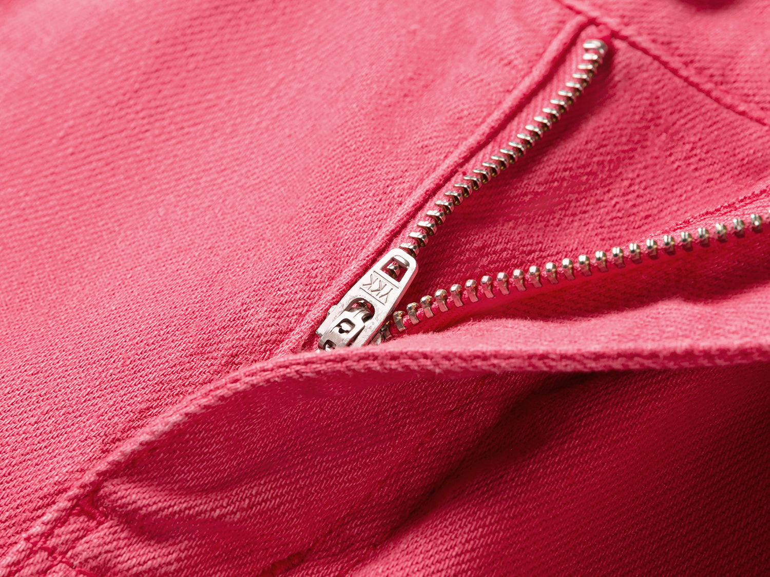 Cotton Linen Straight Jeans | Rose Red