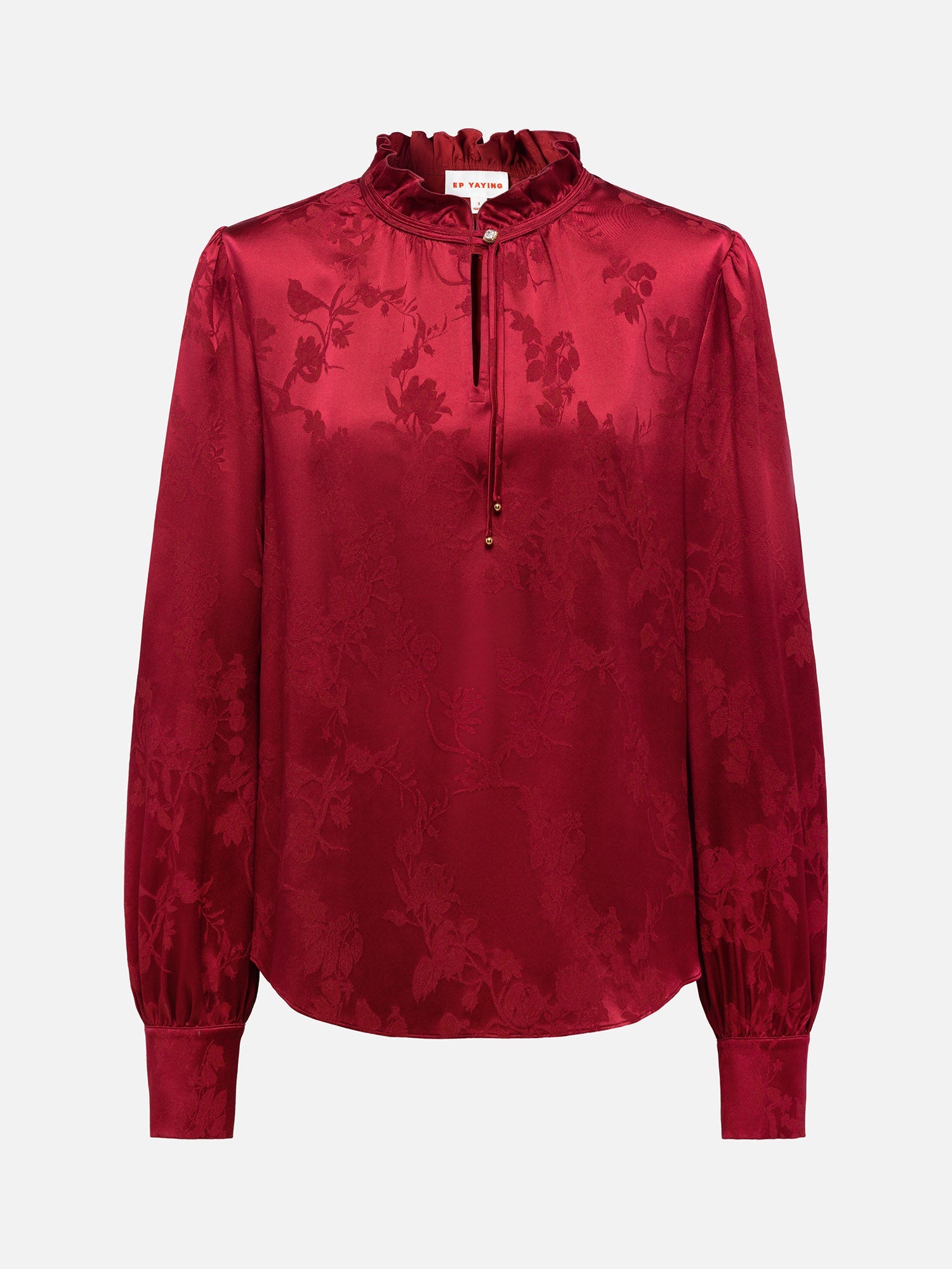 Silk Printed Shirt | Wine Red