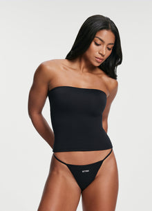 Seamless Full-Length Tube Top | Black