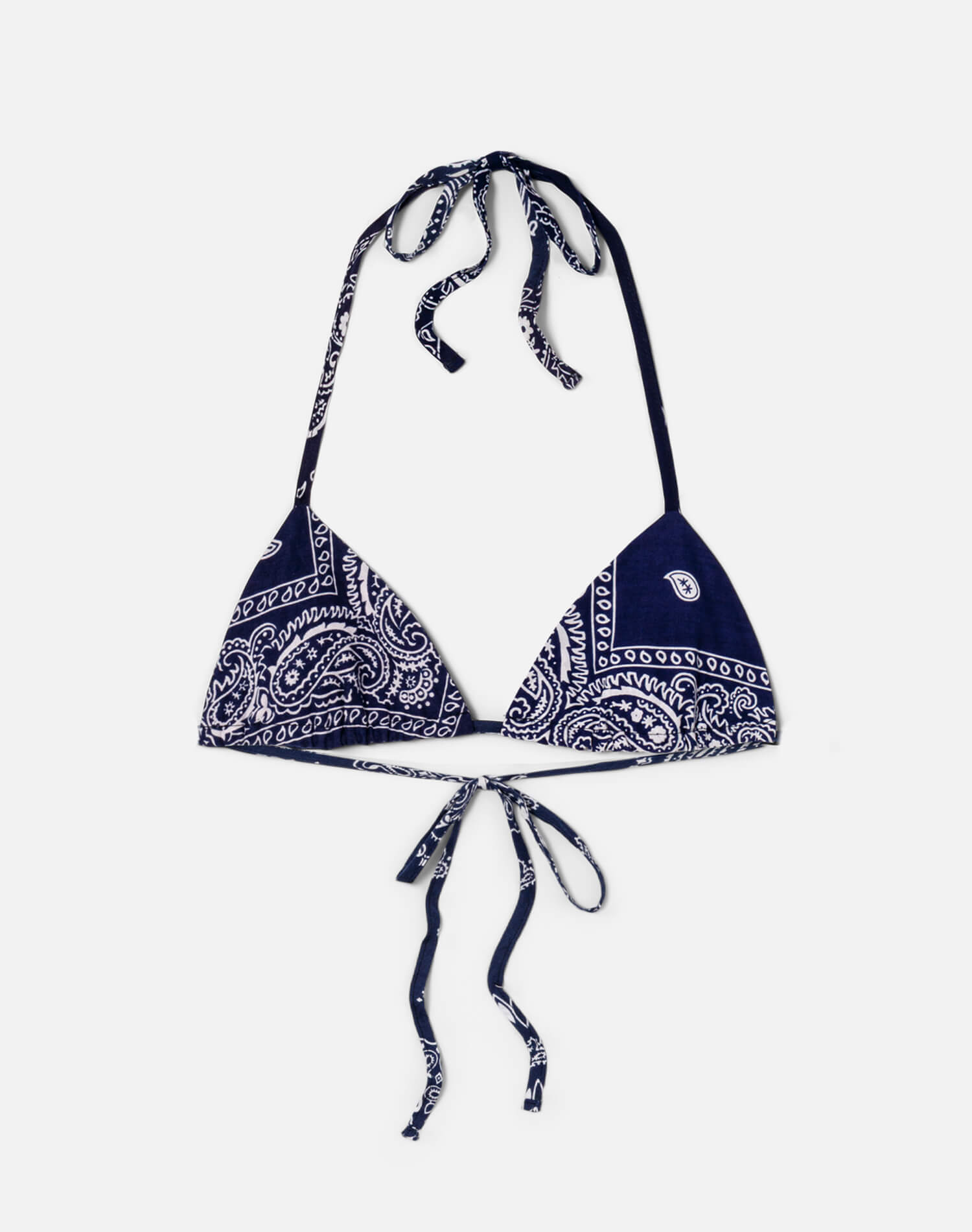 Womens | Upcycled Lola Tie Top | Navy Bandana