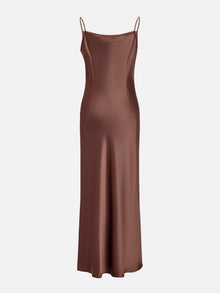 Tri-acetate Slip Dress | Brown