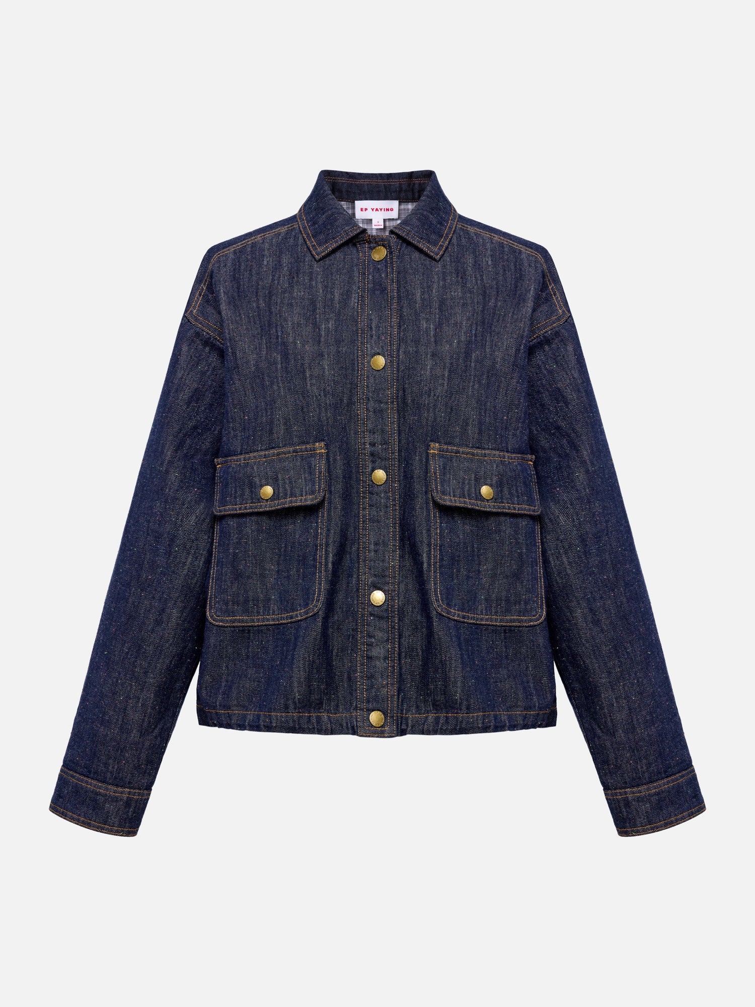 Cropped Denim Jacket | Navy