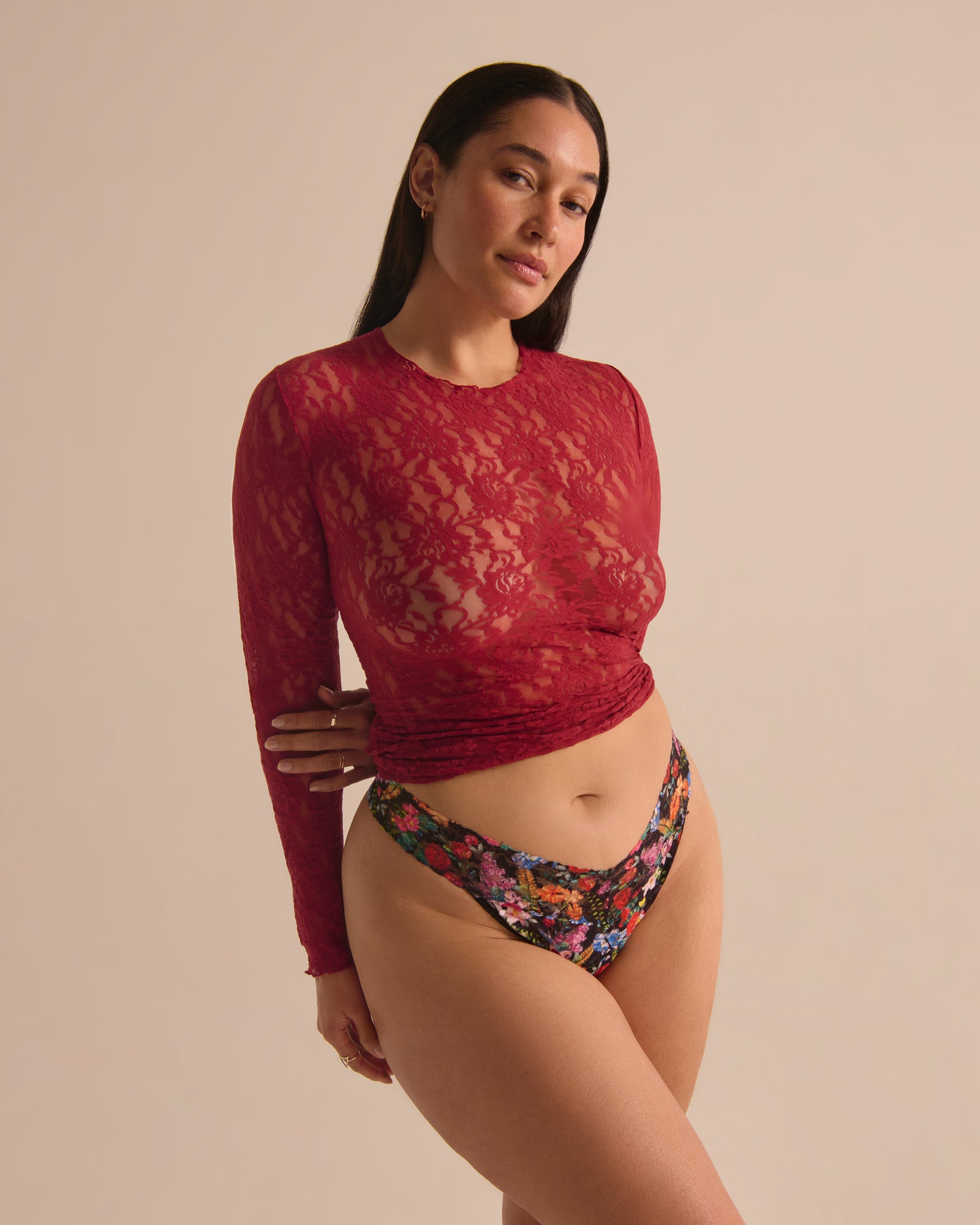 Signature Lace Original Rise Thong - II | Hypnotic (Black)