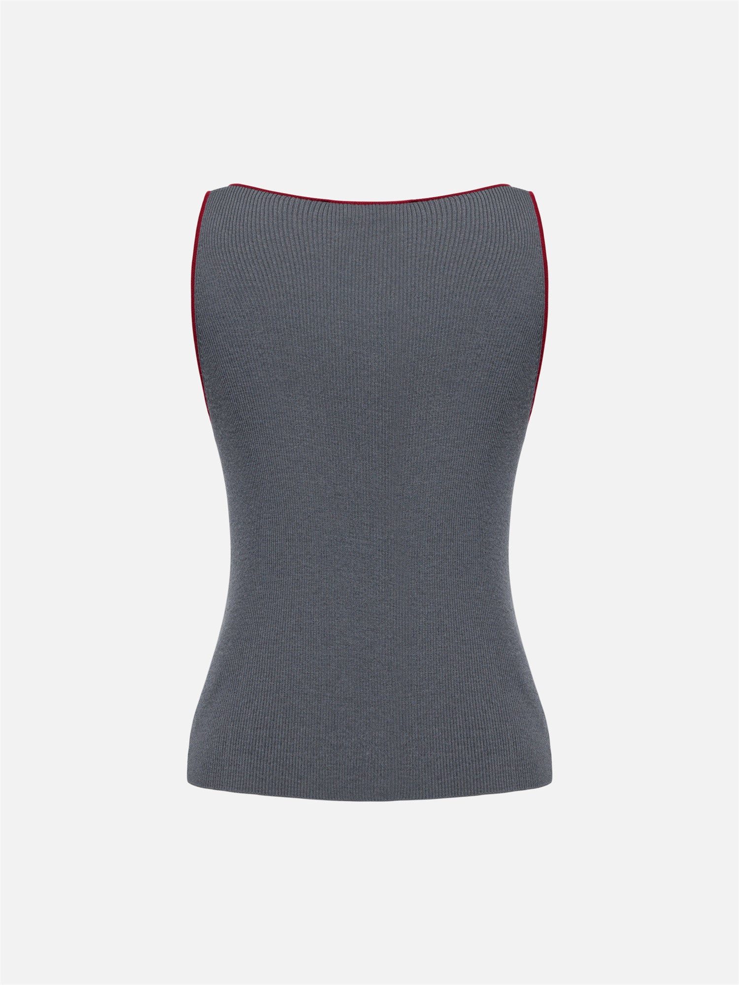 Merino Wool Knit Vest | Grey