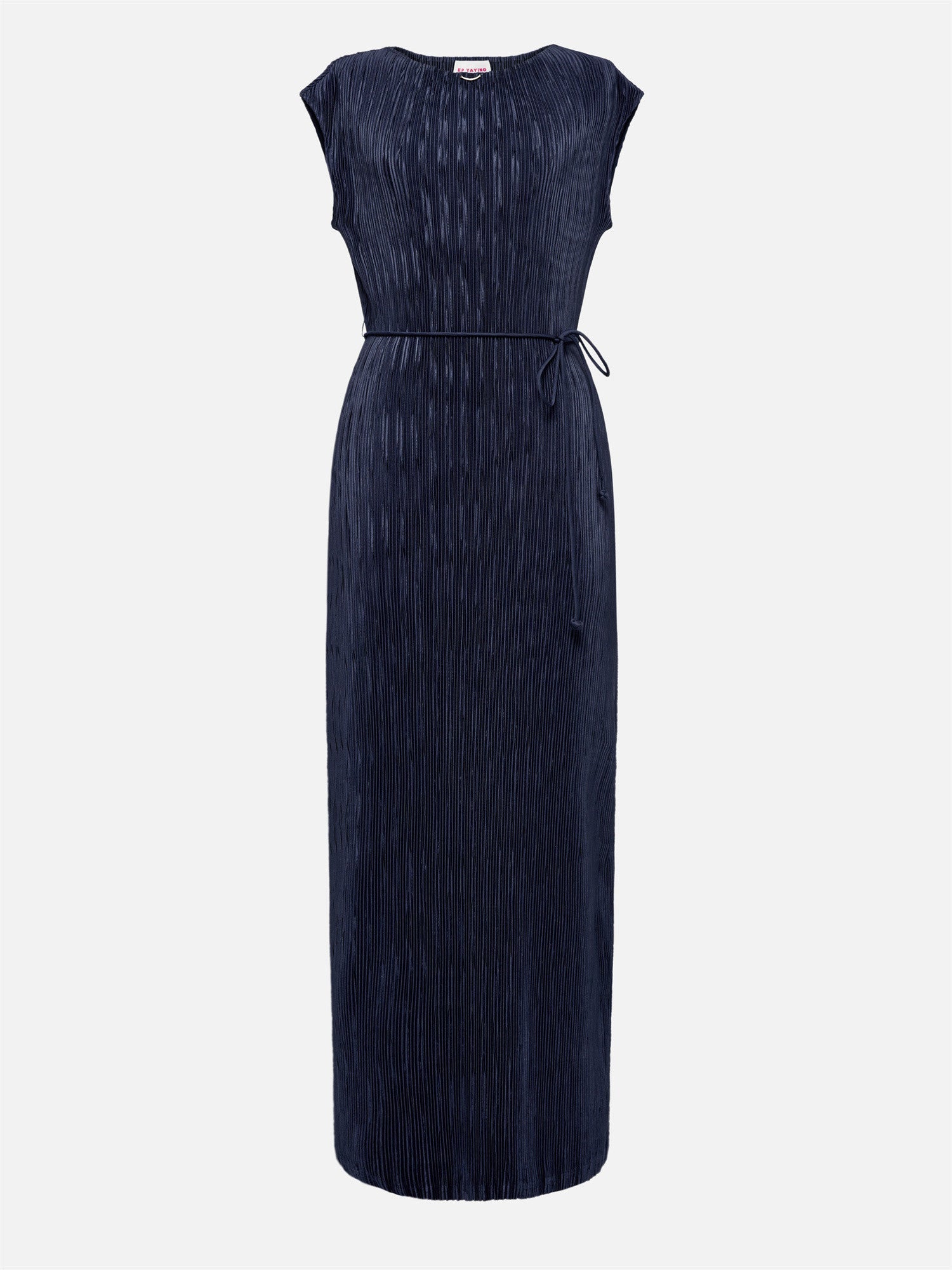 Pleated Slimming Dress | Navy