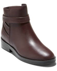 Cole Haan | Womens | Rosalyn Waterproof Ankle Strap Leather Boot | Brown
