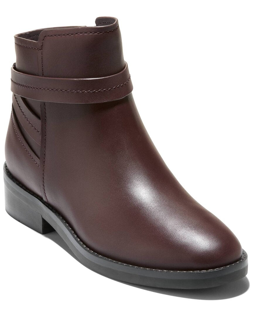 Cole Haan | Womens | Rosalyn Waterproof Ankle Strap Leather Boot | Brown