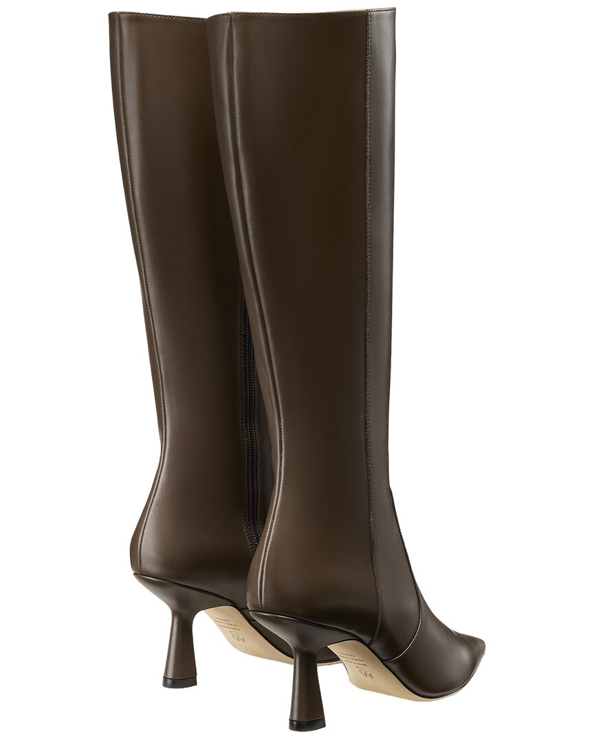 Stuart Weitzman | Womens | Stuart Supersculpt Zip Leather Boot 75 | Brown