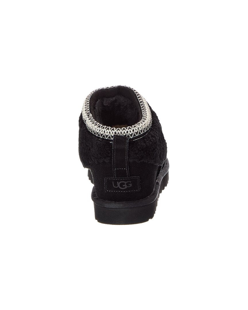 UGG | Womens | W Classic Ultra Mini Maxi Curly Suede & Sherpa Bootie | Black