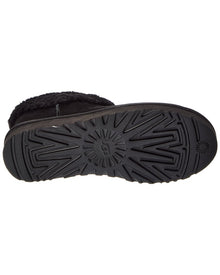 UGG | Womens | W Classic Ultra Mini Maxi Curly Suede & Sherpa Bootie | Black