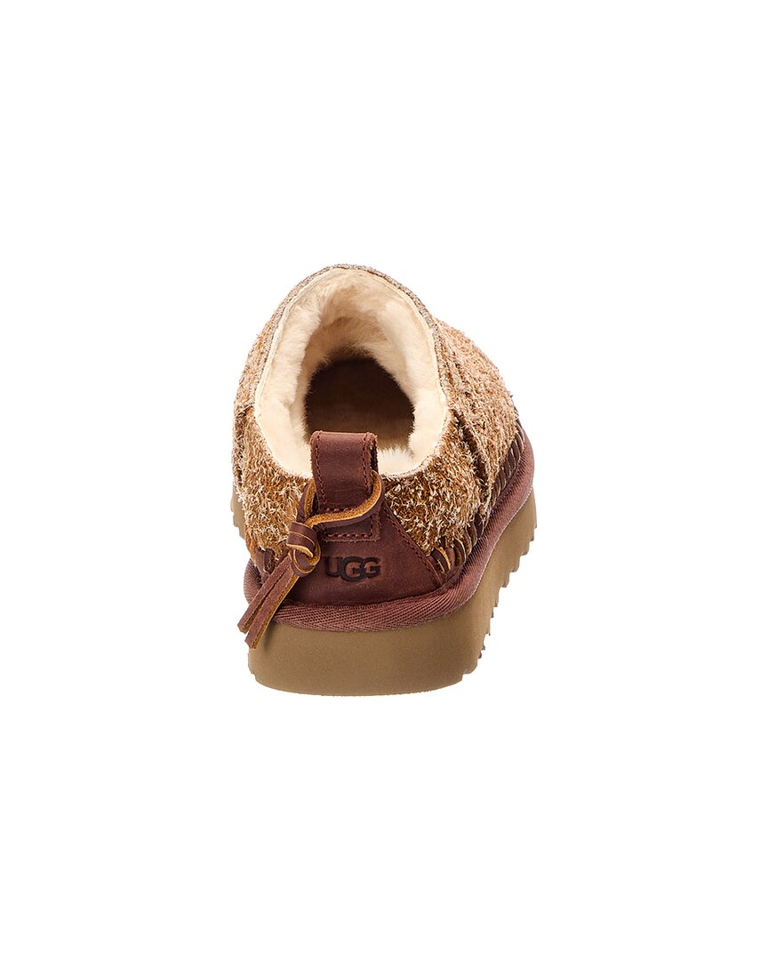 UGG | Womens | W Classic Micro Biarritz Suede & Leather Mule | chestnut