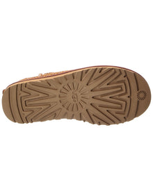 UGG | Womens | W Classic Micro Biarritz Suede & Leather Mule | chestnut