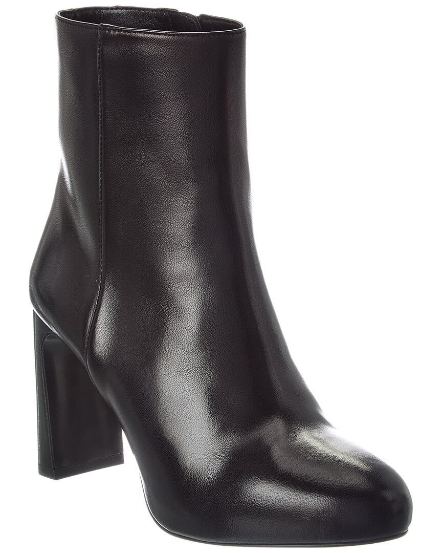 Stuart Weitzman | Womens | Babette Platform Zip Leather Bootie | Black