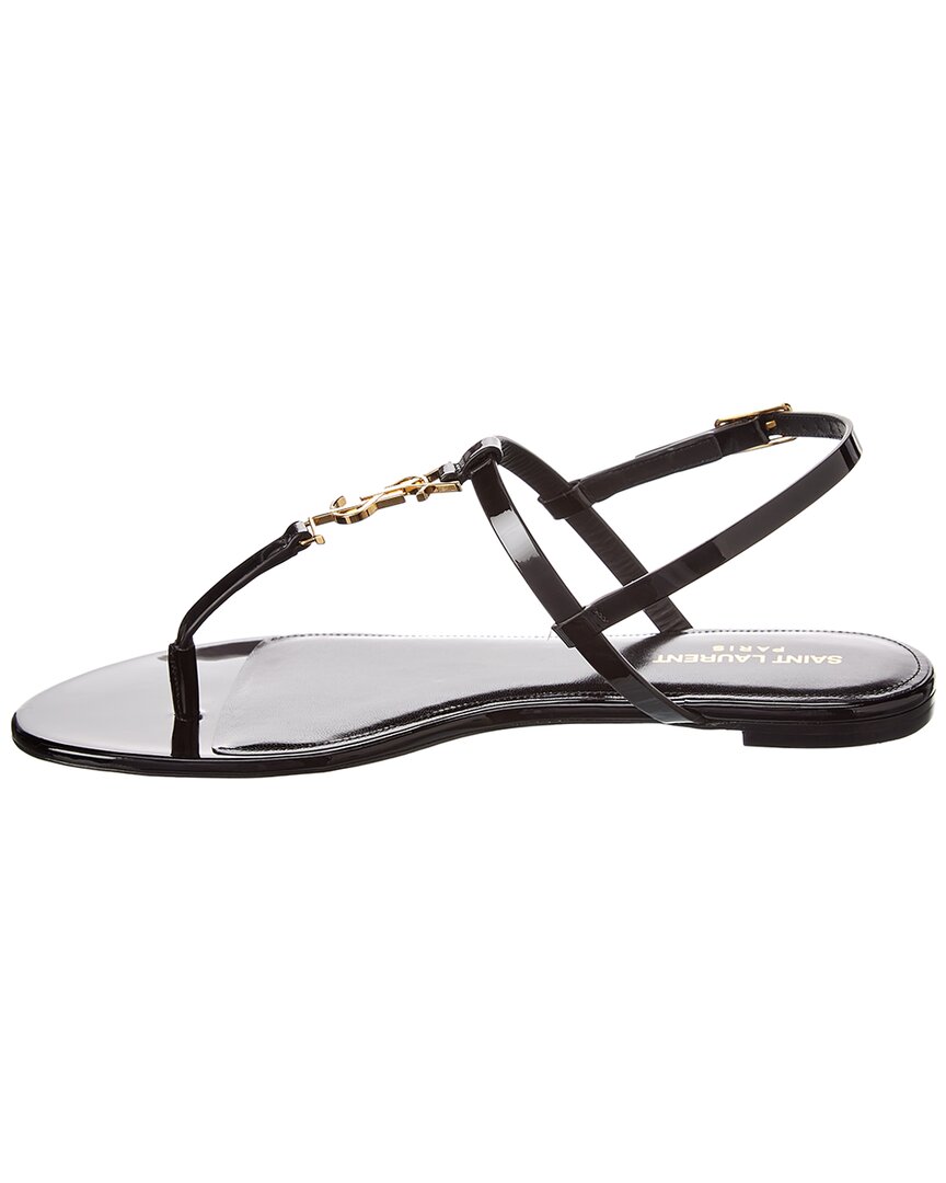 Saint Laurent | Womens | Cassandra Patent Sandal | Black