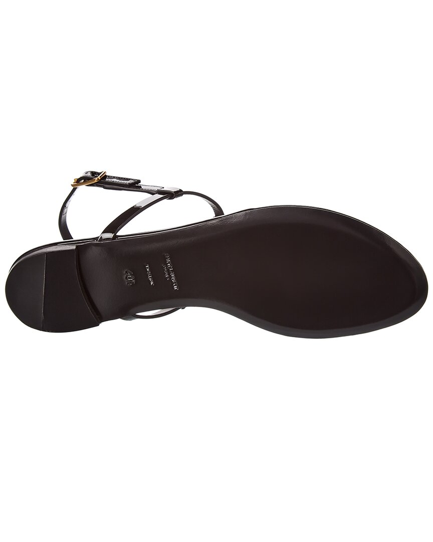 Saint Laurent | Womens | Cassandra Patent Sandal | Black