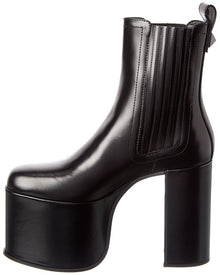 Valentino | Womens | DNU PACK Roman Stud 125 Leather Platform Bootie | Black