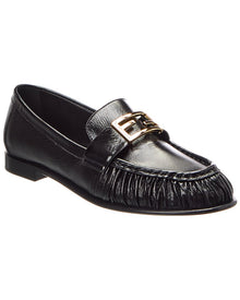 FENDI | Womens | Baguette Leather Loafer | Black