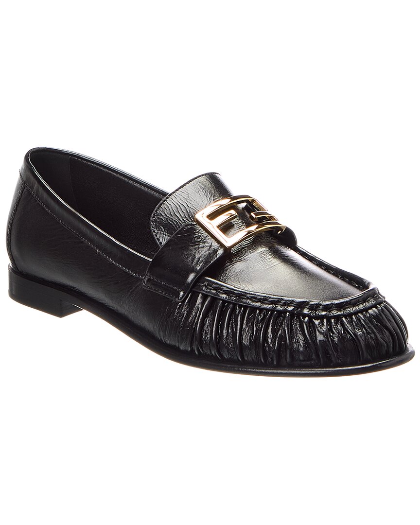 FENDI | Womens | Baguette Leather Loafer | Black