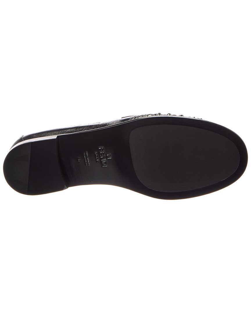 FENDI | Womens | Baguette Leather Loafer | Black