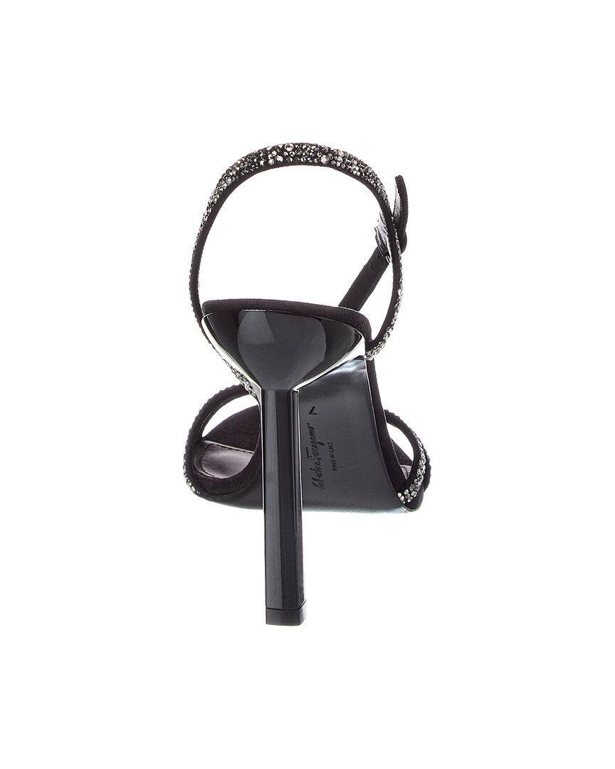 Ferragamo | Womens | Jole X5 Suede Sandal | Black