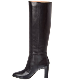 Tom Ford | Womens | Logo Leather Knee High Boot | Black