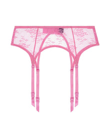 Romy Suspender Belt | Flamingo