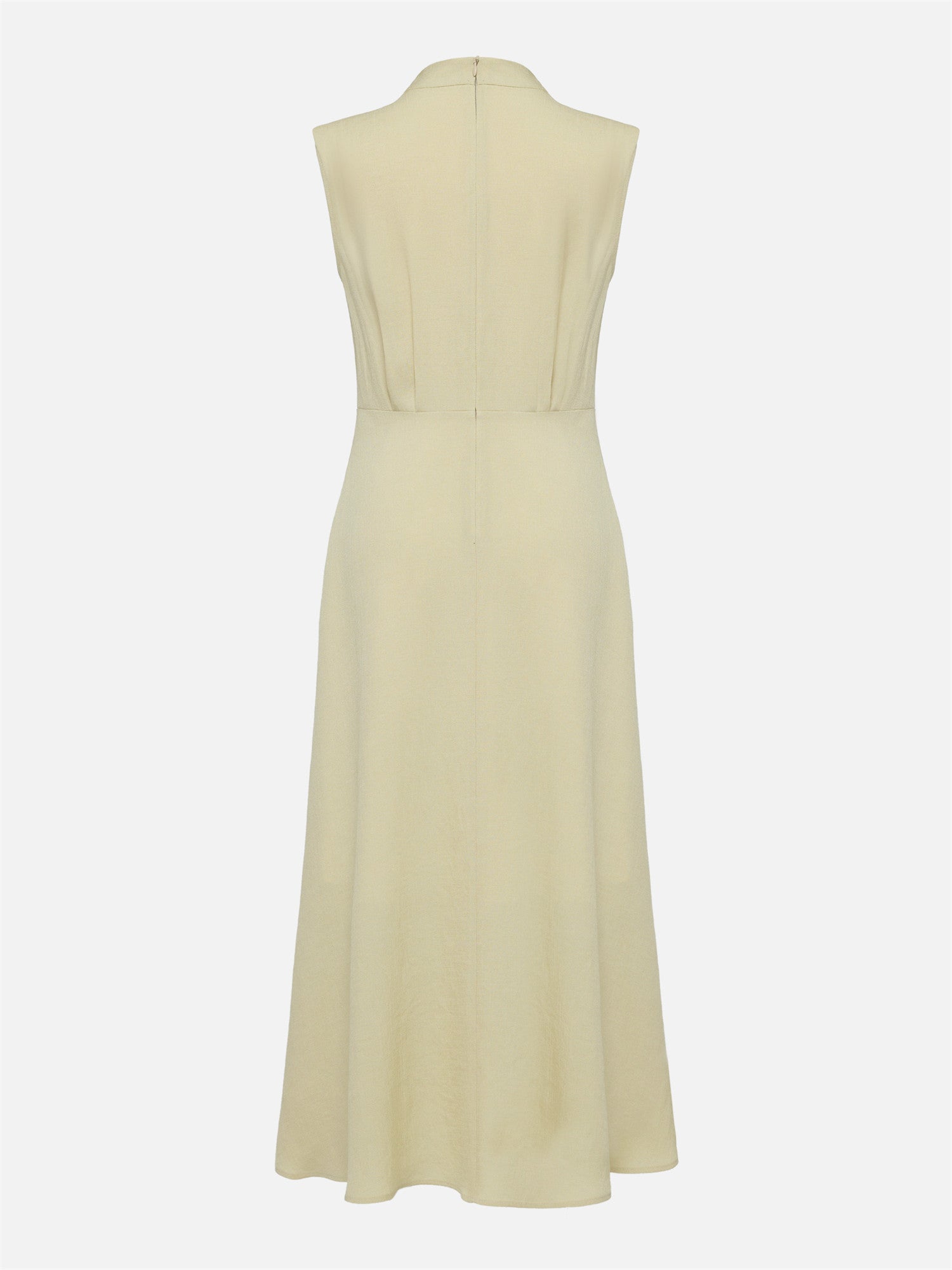 Triacetate Sleeveless Dress | Yellow
