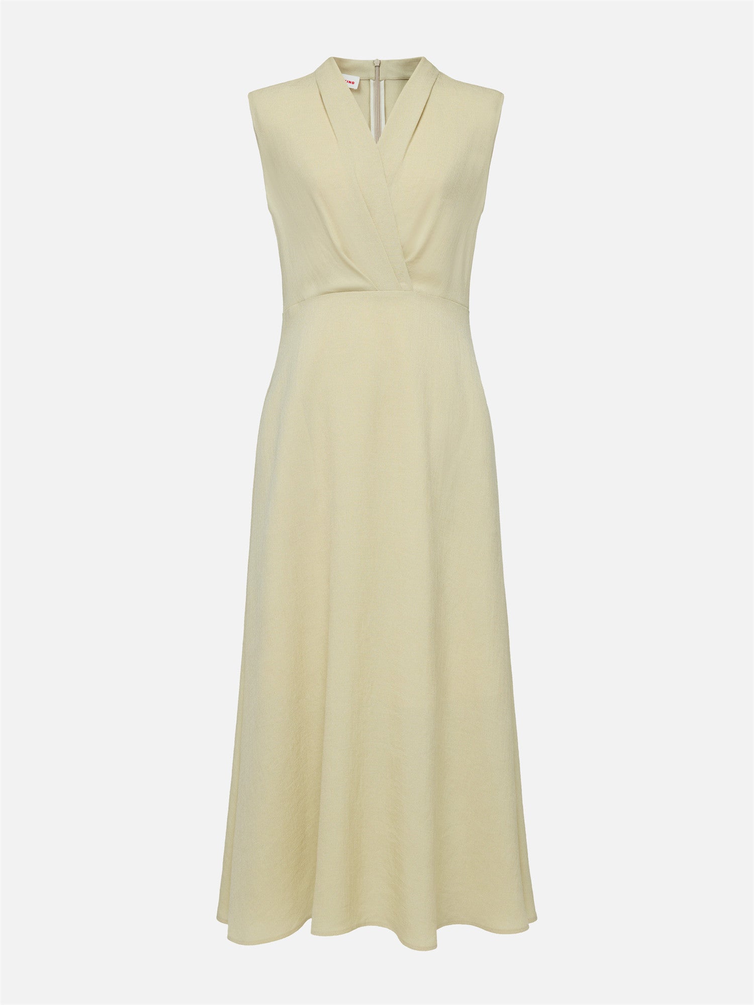 Triacetate Sleeveless Dress | Yellow
