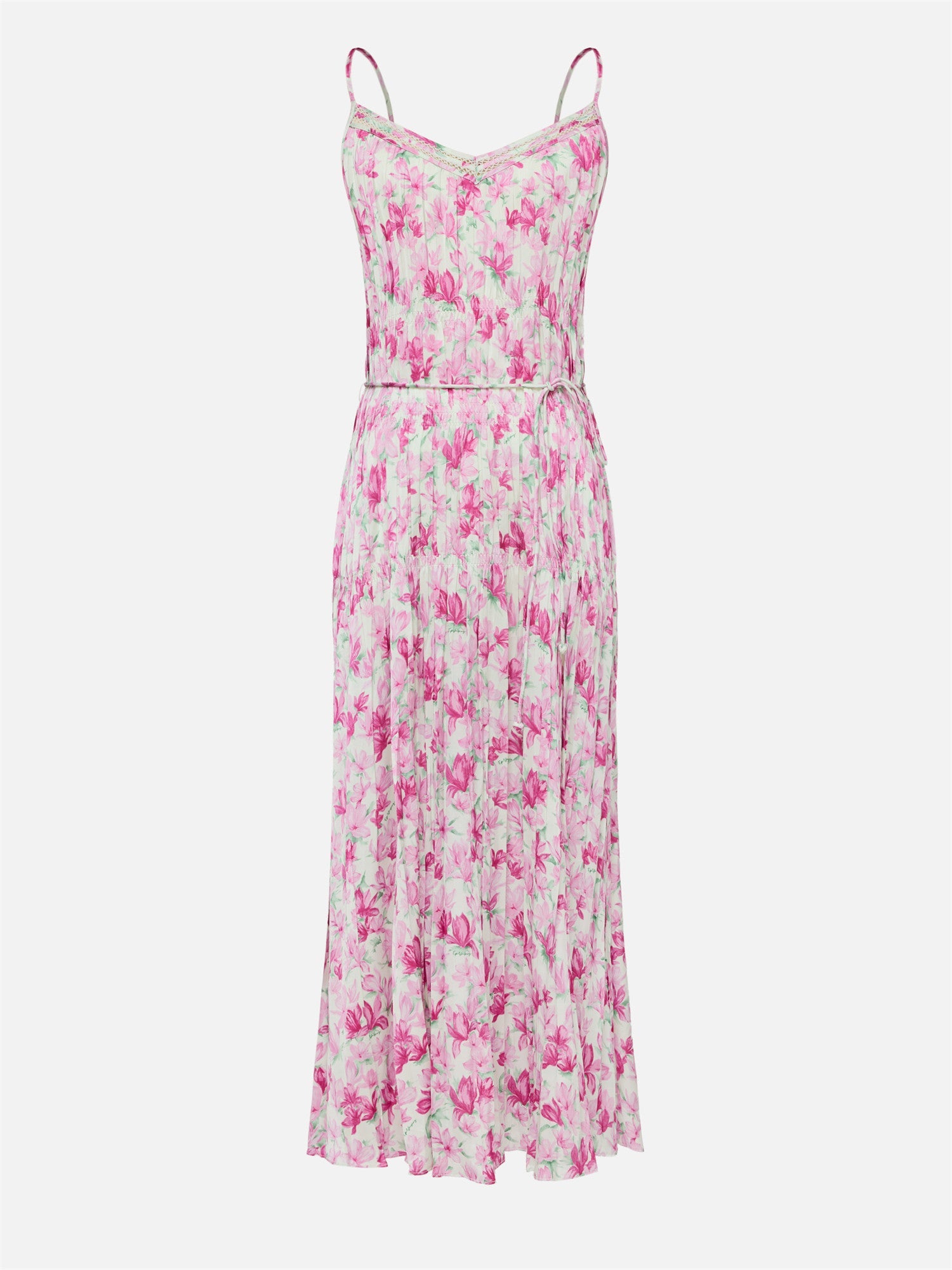 Pleated Slip Dress | Rose Red