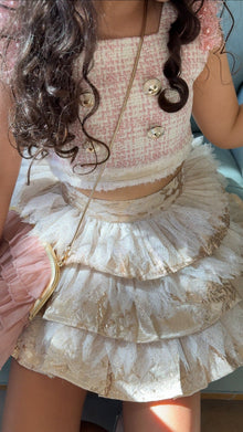 Baby Girls | Charlie Jacquard Glitter Skirt | Gold