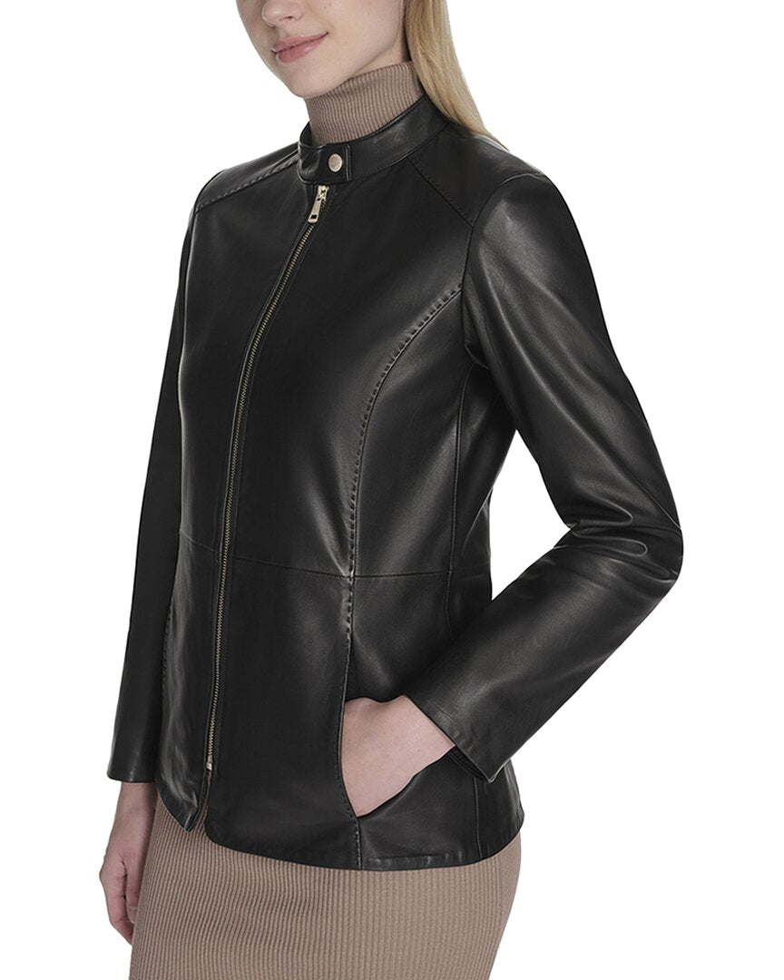 Cole Haan | Womens | Smooth Lamb Jacket | Black
