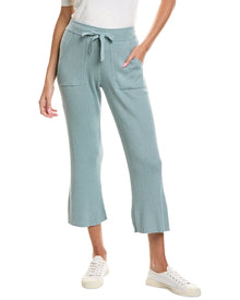 Splendid | Womens | Rib Knit Wide Leg Crop Pant | Blue