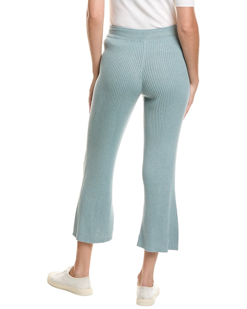 Splendid | Womens | Rib Knit Wide Leg Crop Pant | Blue