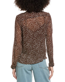 rag & bone | Womens | Amaris Silk-Blend Top | Brown Floral