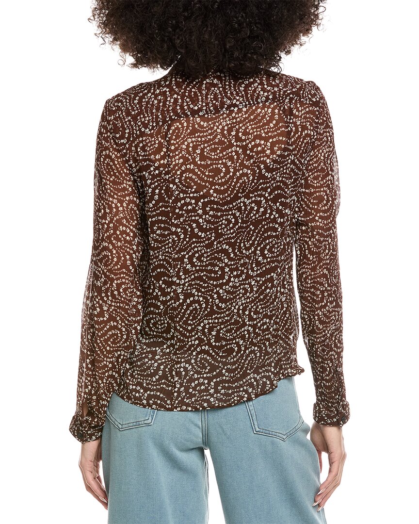 rag & bone | Womens | Amaris Silk-Blend Top | Brown Floral