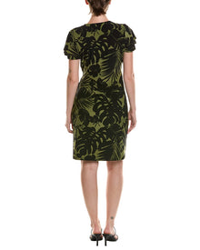 Anne Klein | Womens | Flutter Sleeve Classic Wrap Dress | Green