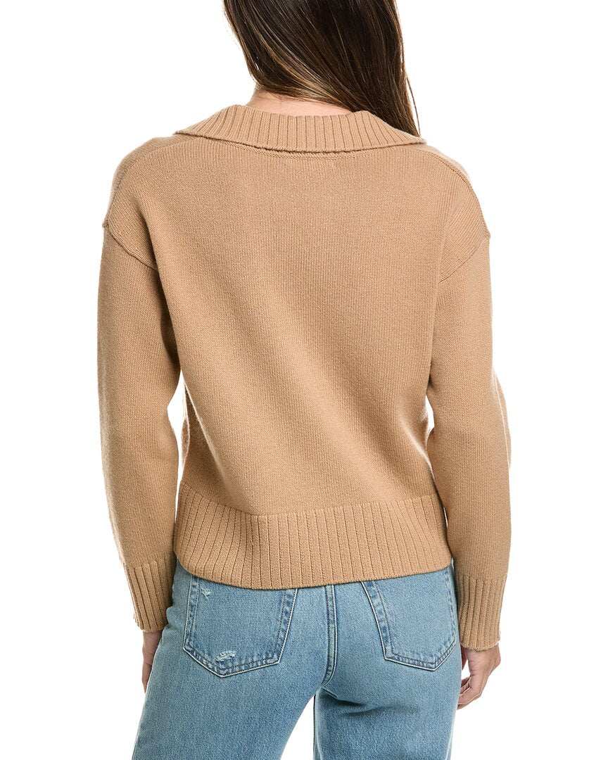 Alashan Cashmere | Womens | Cora Wool Polo Sweater | Brown