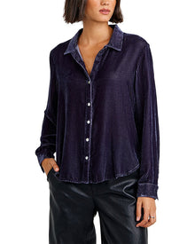 Bella Dahl | Womens | Silk-Blend Shirt | Grey Multi