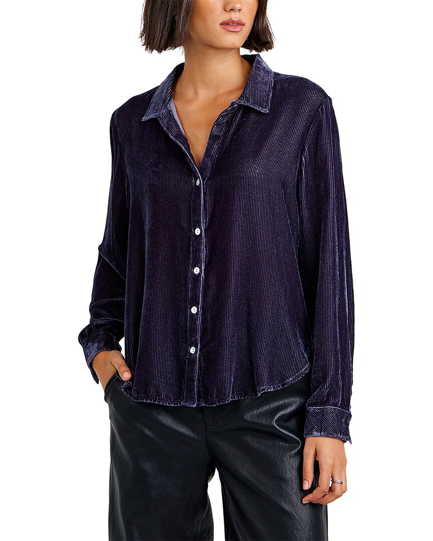 Bella Dahl | Womens | Silk-Blend Shirt | Grey Multi
